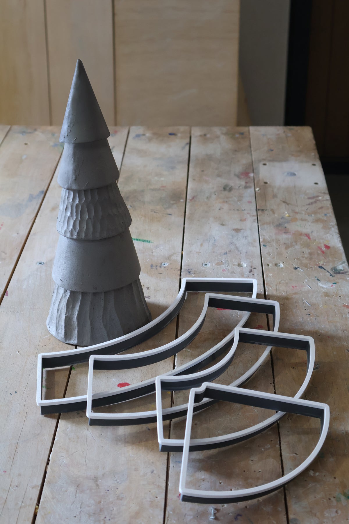 Großer 3D Tannenbaum Keramik-Ausstecher Set 5-teilig - ca. 30 cm - | Töpferwerkzeug für Weihnachtsdeko (Kopie)