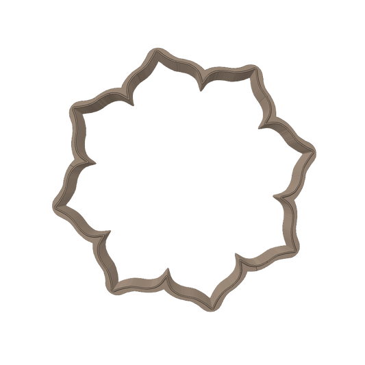Keramik-Ausstecher ornamentale Blüte  No. 12