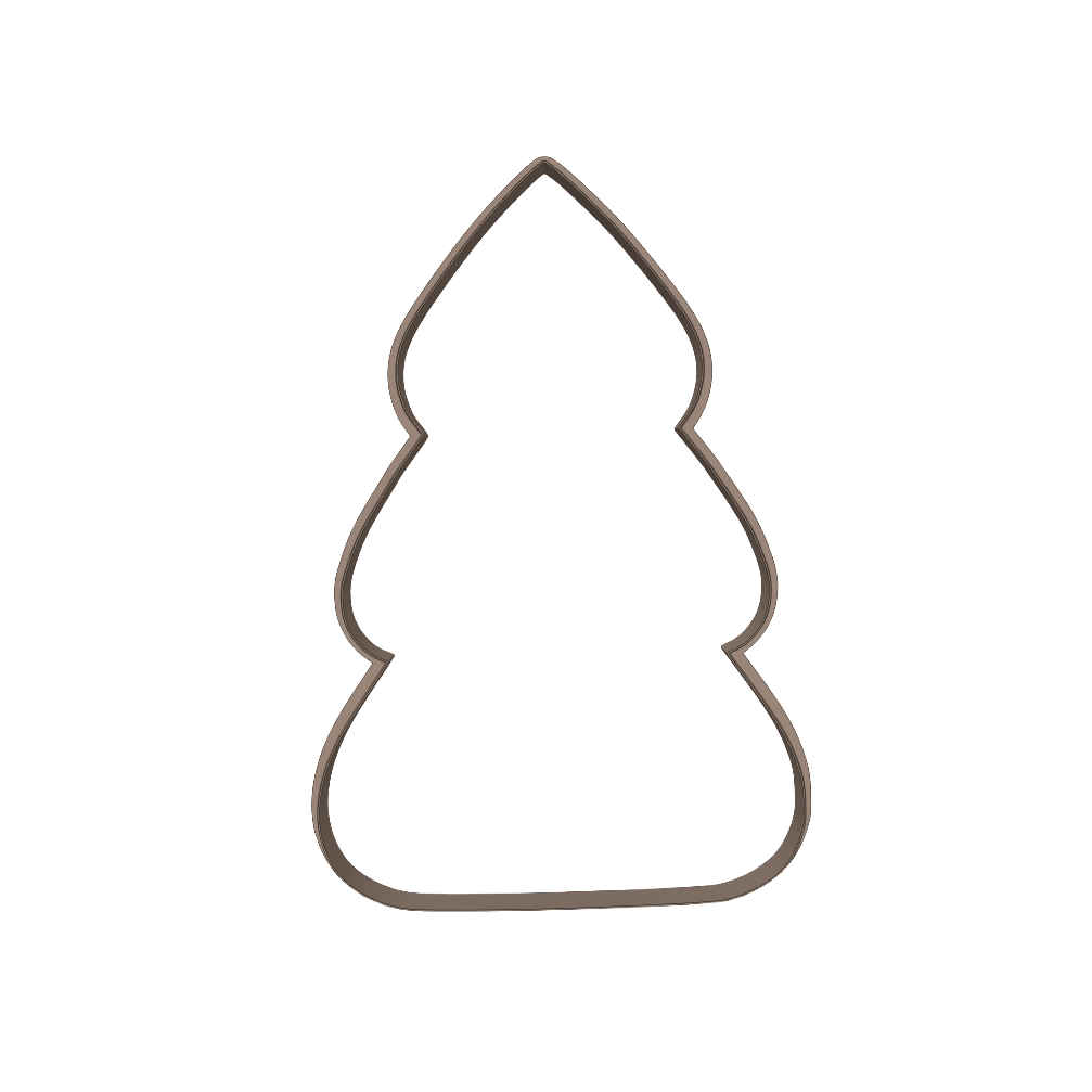 Christbaum Ausstecher mit abgerundeten Spitzen zum Töpfern von Weihnachtsdeko