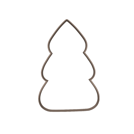 Christbaum Ausstecher mit abgerundeten Spitzen zum Töpfern von Weihnachtsdeko