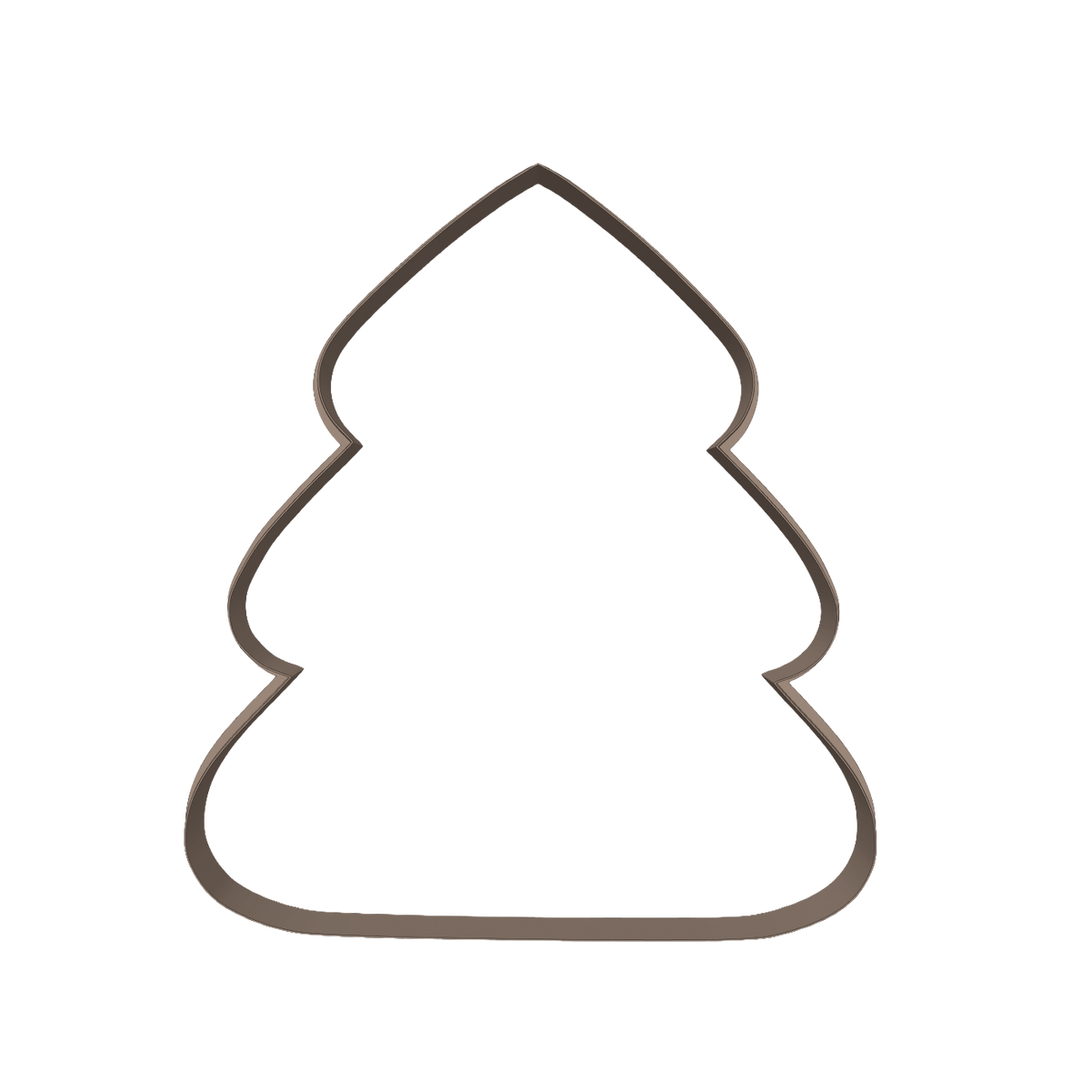 Tannenbaum Ausstechform für Ton breit und rund