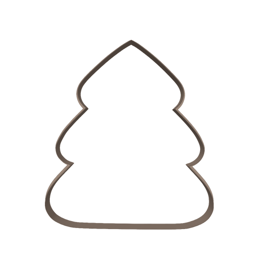 Tannenbaum Ausstechform für Ton breit und rund