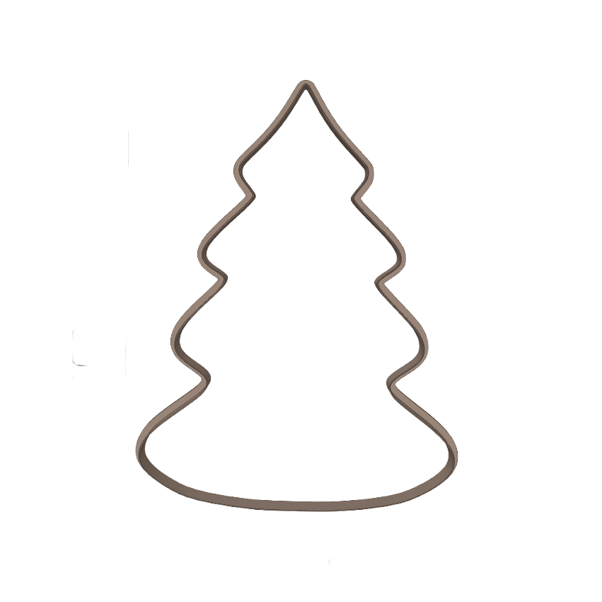 Weihnachtsbaum Ausstecher zum Töpfern  mit runder Form