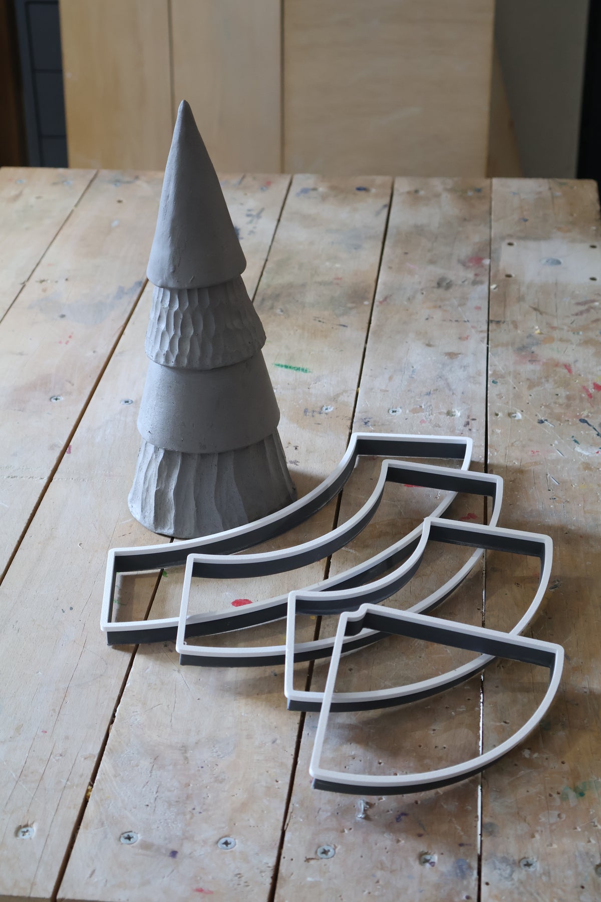 Keramik-Ausstecherset für großen Weihnachtsbaum 3D zum Töpfern